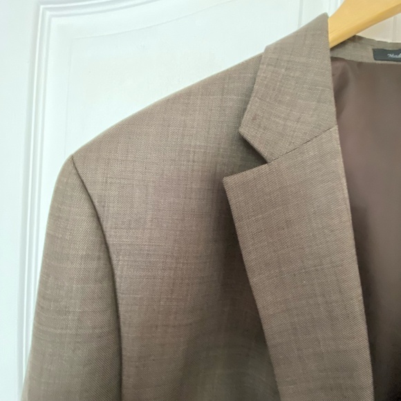 Chaps Mens Brown Black Blend Wool Business Formal Blazer- Sz-48R - Picture 4 of 16